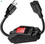 1.3FT Extension Cord With Switch, Weather Proof Black. Fixed Price $19.35.