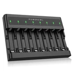 Powerowl Aaa Battery Charger 8 Bay, Independent Slot, Usb Fast Ultra-thin. Fixed Price $24.10.