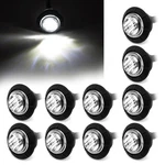 Fxc 10X 3/4" Round Led Clearence Light Front Rear Side Marker 12V, White. Fixed Price $17.62.