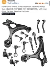 12PC Front Lower Control Arms Suspension Kits Fit For Honda Civic 1.8L 2026-11. Fixed Price $65.00.