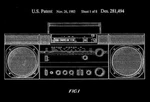 1985 - Portable Cassette Player, Tuner, Amplifier & Speakers Patent Art Magnet. Fixed Price $8.99.