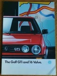 Vw Volkswagen Golf Gti & Valve 1989 Model Last Small Bumper Brochure. Fixed Price $53.80.