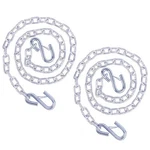 3/16" X 48" Grade 30 Steel Boat Trailer Safety Chain With Spring Clip Hooks 3.... Fixed Price $26.70.