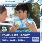 Oceans 7 Us Coast Guard Approved Youth 50-90 Lbs., Blue/white. Fixed Price $56.11.