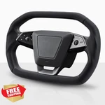 Aotoyou Cybertruck Steering Wheel Cover Perforated Black. Fixed Price $54.99.