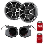 Wet Sounds RECON6-S 6.5" Silver Grill Marine Speakers With Ssv RZ4-F65U. Fixed Price $399.98.