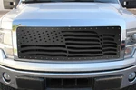 Custom Steel Grille American Flag Wave 2009-12 Ford F-150 Lariat King Ranch. Fixed Price $595.95.
