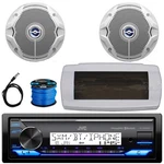 Jvc 1-DIN Boat Bluetooth Stereo W/white Cover, 2X 6.5" 180W Max Speakers W/wire. Fixed Price $199.99.