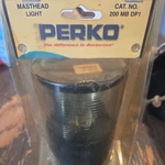 Perko 12V Masthead Light Sail/power 20M Black Base White Led 0200MB0DP1. Fixed Price $100.00.
