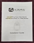 Audiovox VOH-641 VOH-642 Installation Manual With 9 Pages English Language. Fixed Price $19.90.