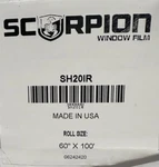 100' X 60" Scorpion Shield Commercial Nano-ceramic Window Tint Film Roll 20%. Fixed Price $427.99.