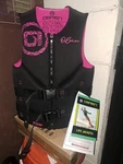 O'brien Women's Neoprene Uscga Life Jacket With Zip Closure, Xs Pink, Unused,. Fixed Price $59.00.