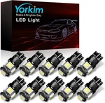 Yorkim 194 Led Bulbs White 6000K Super Bright 5TH Generation, T10 168 F. Fixed Price $14.49.