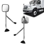 Chrome Hood Mirror For International 4300 Truck Driver Left Side With Mountin.... Fixed Price $250.35.