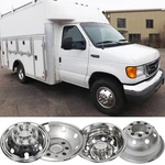 Puermto 4PC 16" Polished Stainless Steel 8LUG Hand Hole,. Fixed Price $335.24.
