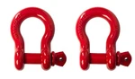 Hi-gear 2 Pack Bow Shackle Red 7/8" Inch D-ring Rugged Wll Working Load Limit.... Fixed Price $64.27.