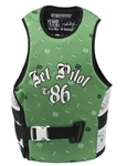 New $125 Jet Pilot Og Comp Wake Vest Jacket White Green Xs/s Extra Small. Fixed Price $65.00.