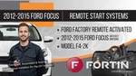 2012 To 2015 Ford Focus With Key Ignition Remote Starter System. Fixed Price $194.95.