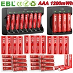 Ebl Triple A,double Rechargeable Lithium Li-ion Batteries 1.5V / Charger Lot. Fixed Price $31.89.