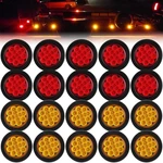 Traberm 20 Pcs 2.5'' Inch Round Led Clearance And Side Marker 10AMBER+10RED. Fixed Price $100.99.