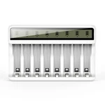 Powerowl 8 Bay Aaa Battery Charger With Lcd Display (usb Quick White. Fixed Price $17.35.