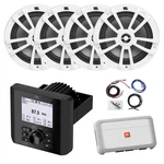 Marine Bluetooth Receiver, 4X 6.5" 180W Boat White Speakers, Amplifier W/kit. Fixed Price $705.99.