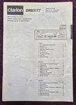 Clarion DRB5177 Oem Owners Manual * 40 Pages In English, French And Spanish. Fixed Price $19.90.