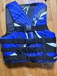 Ho Sports Mens Universal Life Jacket Vest - Blue Size Adult Small /medium. Fixed Price $20.00.