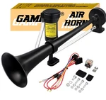 Gampro 12V 150DB Car Air Horns, 18 Inches Chrome Zinc Single Trumpet Black. Fixed Price $60.45.