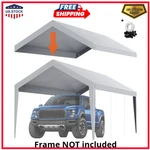 Carport Replacement Canopy Cover 10 X 20 Ft, Garage Top Tent Shelter Tarp Heavy-. Fixed Price $55.20.