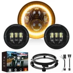 Nilight 7 Inch Motorcycle Led Headlight 4.5" Fog Lights Halo Turn Signal Dot .... Fixed Price $177.79.