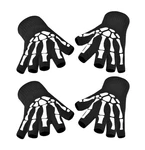 Crossfingers Skeleton Gloves With Touchscreen And One Size, Half Finger-adult. Fixed Price $15.44.