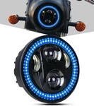 5.75 Inch 5-3/4" Round Headlight Motorcycle Smoke Halo Blue Drl Compatible Wi.... Fixed Price $67.94.