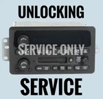 Unlocking Service For Chevy Impala Monte Carlo Cassette Player 10335222. Fixed Price $55.00.