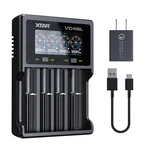 Charger 3A Fast 4-BAY 18W QC3.0 Lcd Analyzer For 21700 18650 Aaa Batteries. Fixed Price $44.07.