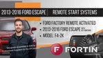 2013 To 2016 Ford Escape W/key Ignitions Remote Starter System. 2-YEAR Warranty.. Fixed Price $194.95.