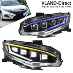 Vland Led Projector Headlights For Honda Civic 2016-21 W/startup Animation Pair. Fixed Price $378.39.