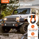 Vevor 3/4" D-ring Shackle, Pack Alloy Steel Shackles 62832 Lbs (28.5 Ton) Brea. Fixed Price $23.15.