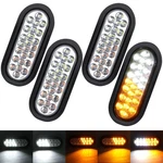 4PCS 6" Oval Led Strobe Lights 24 Amber/white W/flash For Truck/trailer. Fixed Price $59.82.