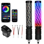 VI9000 Led Whip Lights 2 Pack 1FT Rgb App Remote Control Utv Atv. Fixed Price $154.99.