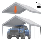 Vevor Carport Replacement Canopy Shelter Tent 13X20FT Grey Not Include Frame. Fixed Price $65.90.