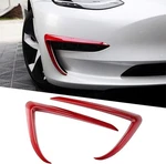 Tesla Model 3 Front Fog Light Trim Cover Lamp Frame Blade Red. Fixed Price $61.99.