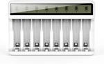 Powerowl 8 Bay Aaa Battery Charger With Lcd Display (usb Quick White. Fixed Price $14.41.
