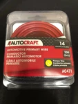 Autocraft Automotive Primary Wire 14 Gauge, 20 Ft, Red, AC471. Fixed Price $8.99.