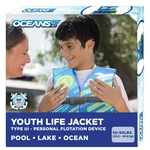Life Jacket Vest Youth 50-90 Lbs Type Iii Pfd Blue White AZV15473BL 8-90 Oceans. Fixed Price $59.99.