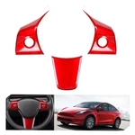 Sxunacou For Tesla 2017-2023 Model And 2020-2024 Y Steering Wheel Red. Fixed Price $27.00.