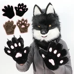 Cosplay Costume Gloves Plush Cat Paw Wolf Puppy Animal Claw Mittens Furry. Fixed Price $19.03.
