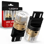 Lasfit 3157 3156 Led Red Brake Tail Light Rear Turn Signal Bulbs Polarity Free. Fixed Price $24.99.