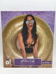 South Beach Glitter Tube Inflatable Pool Float With Sparkling Gold 42"X42"X13". Fixed Price $21.99.