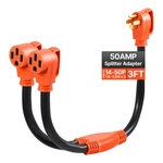 Vevor Y Splitter Adapter Cord Amp Nema 14-50 Prong 240V For Rv. Fixed Price $51.99.